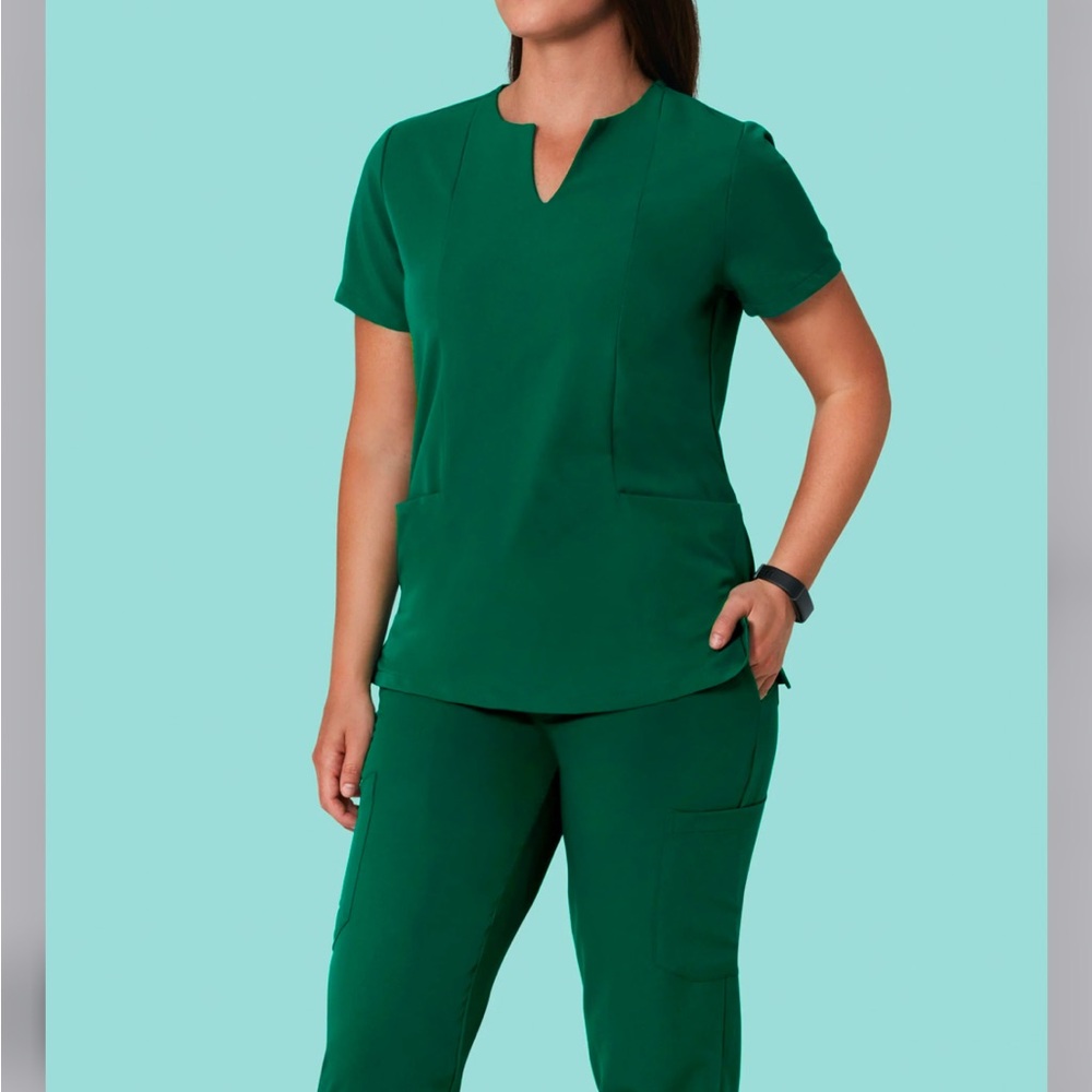 Green hunter green Mandala scrubs (worn once)